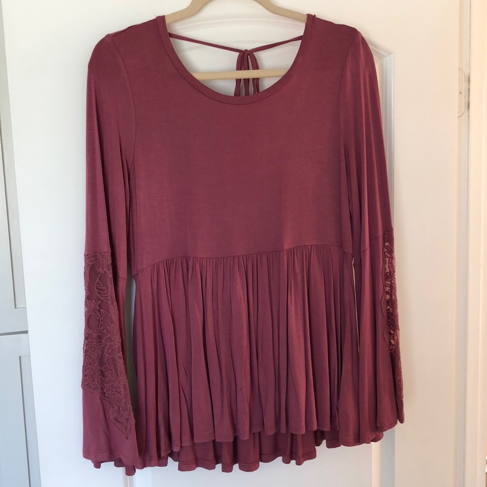 Bell sleeves long sleeve top